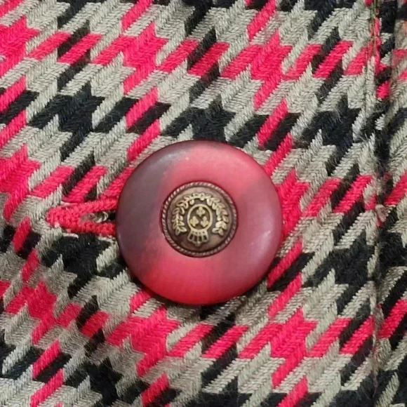 Vintage Paul Stanley Red Black Plaid Blazer • Power Suit Jacket • Women's 4 - Picture 10 of 13